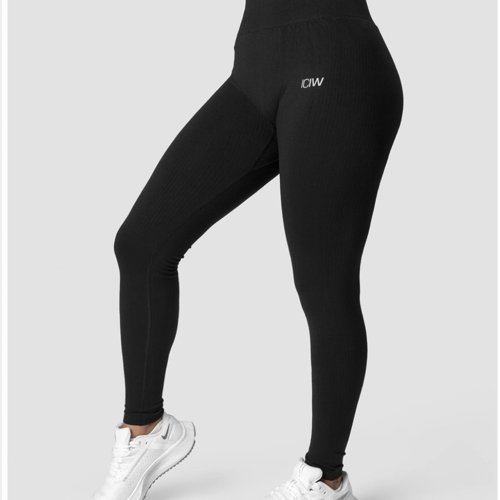 ICIW Ribbed Define Seamless Tights Gray